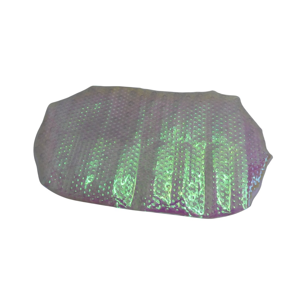 BASEL COLLECTION Bath Mat Unisex 15.5x27 Iridescent Purple Green Slip Resistant